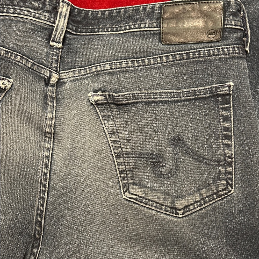 Ag Adriano Goldschmied Men's Faded Gray Straight Jeans 36/33